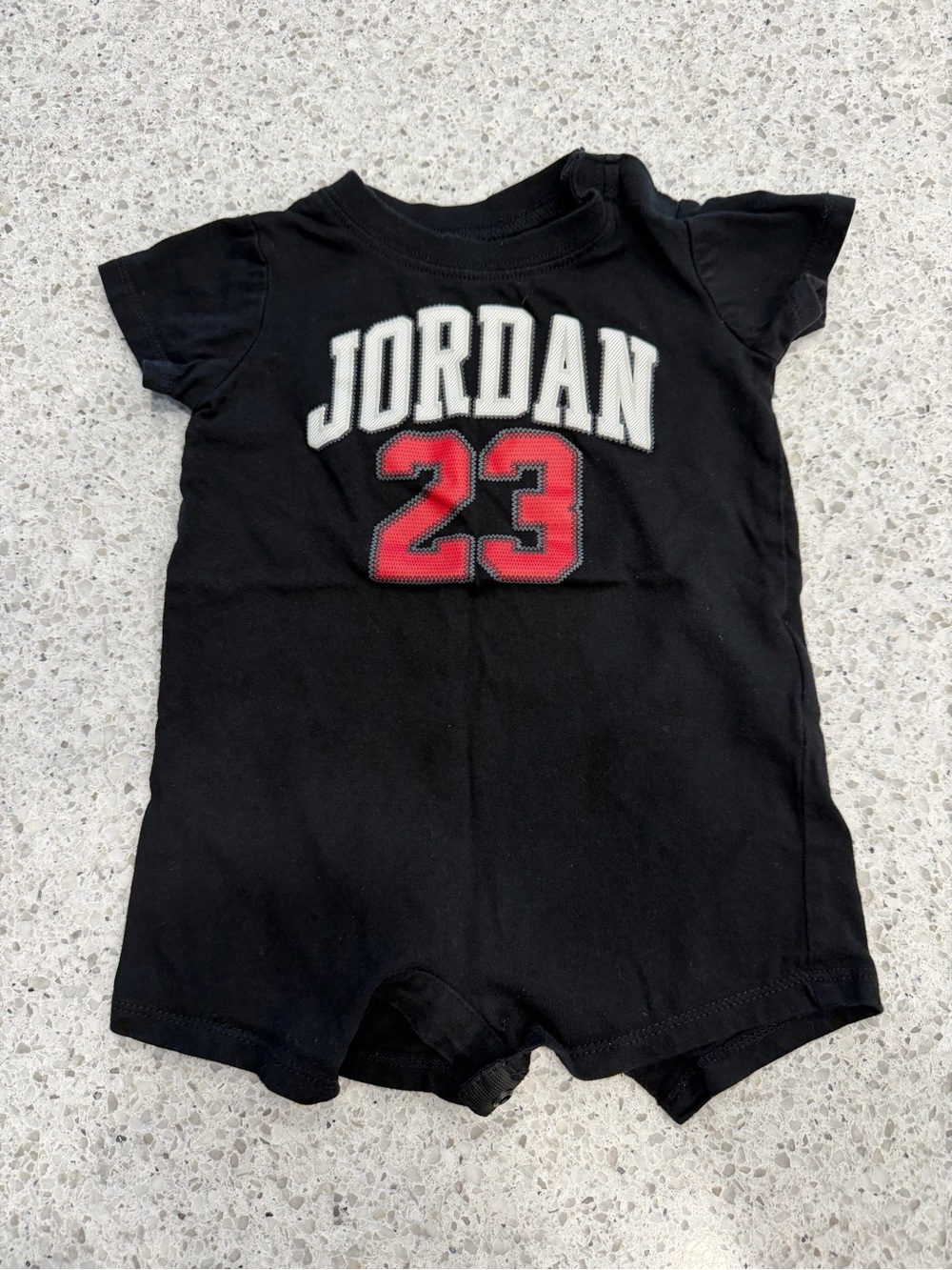 Jordan Black Red 23 Baby One-Piece Bodysuit